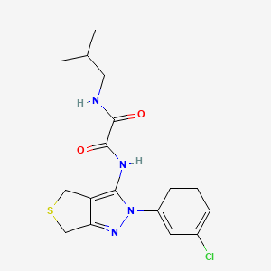 molecular formula C17H19ClN4O2S B2503324 N'-[2-(3-chlorophenyl)-2H,4H,6H-thieno[3,4-c]pyrazol-3-yl]-N-(2-methylpropyl)ethanediamide CAS No. 899970-17-3
