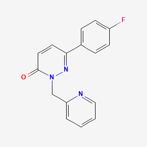 molecular formula C16H12FN3O B2503343 6-(4-fluorophenyl)-2-(pyridin-2-ylmethyl)pyridazin-3(2H)-one CAS No. 942008-09-5