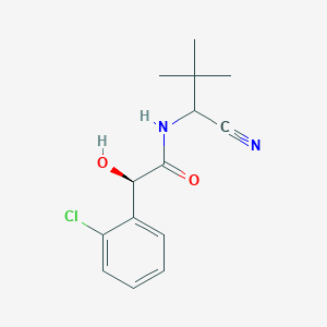 molecular formula C14H17ClN2O2 B2503346 (2R)-2-(2-chlorophenyl)-N-(1-cyano-2,2-dimethylpropyl)-2-hydroxyacetamide CAS No. 1799286-88-6