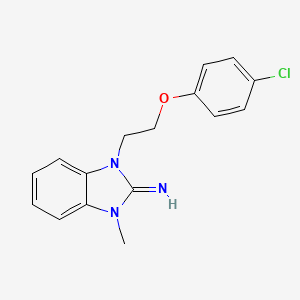 molecular formula C16H16ClN3O B2503348 1-[2-(4-chlorophenoxy)ethyl]-3-methyl-1,3-dihydro-2H-benzimidazol-2-imine CAS No. 487015-85-0