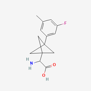 B2503356 2-Amino-2-[3-(3-fluoro-5-methylphenyl)-1-bicyclo[1.1.1]pentanyl]acetic acid CAS No. 2287267-14-3