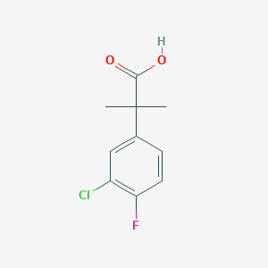2-(3-Chloro-4-fluorophenyl)-2-methylpropanoic acid