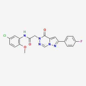 molecular formula C20H15ClFN5O3 B2503397 N-(5-chloro-2-methoxyphenyl)-2-[2-(4-fluorophenyl)-4-oxopyrazolo[1,5-d][1,2,4]triazin-5(4H)-yl]acetamide CAS No. 1021045-93-1