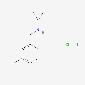 molecular formula C12H18ClN B2503403 N-(3,4-Dimethylbenzyl)cyclopropylamine hydrochloride CAS No. 1257535-33-3