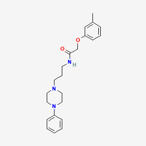 molecular formula C22H29N3O2 B2503413 2-(3-methylphenoxy)-N-[3-(4-phenylpiperazin-1-yl)propyl]acetamide CAS No. 1049475-24-2