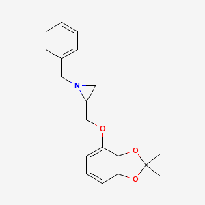 molecular formula C19H21NO3 B2503419 1-Benzyl-2-[(2,2-dimethyl-1,3-benzodioxol-4-yl)oxymethyl]aziridine CAS No. 2411266-80-1