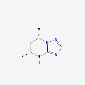 molecular formula C7H12N4 B2503423 (5R,7S)-5,7-dimethyl-4H,5H,6H,7H-[1,2,4]triazolo[1,5-a]pyrimidine CAS No. 2095396-83-9