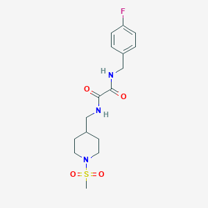 B2503462 N1-(4-fluorobenzyl)-N2-((1-(methylsulfonyl)piperidin-4-yl)methyl)oxalamide CAS No. 1234888-97-1