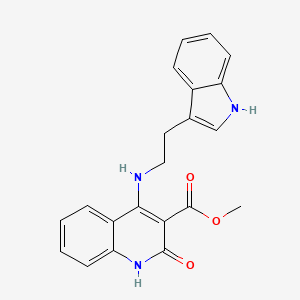 molecular formula C21H19N3O3 B2503466 methyl 4-((2-(1H-indol-3-yl)ethyl)amino)-2-oxo-1,2-dihydroquinoline-3-carboxylate CAS No. 1251676-20-6