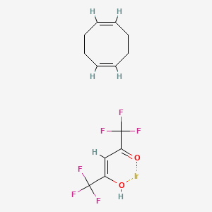 molecular formula C13H13F6IrO2 B2503484 (1Z,5Z)-cycloocta-1,5-diene;(Z)-1,1,1,5,5,5-hexafluoro-4-hydroxypent-3-en-2-one;iridium CAS No. 34801-95-1