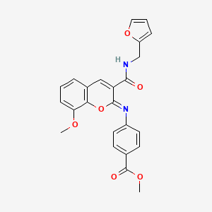 methyl 4-({(2Z)-3-[(furan-2-ylmethyl)carbamoyl]-8-methoxy-2H-chromen-2-ylidene}amino)benzoate