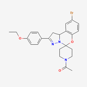 1-(9-Bromo-2-(4-ethoxyphenyl)-1,10b-dihydrospiro[benzo[e]pyrazolo[1,5-c][1,3]oxazine-5,4'-piperidin]-1'-yl)ethanone