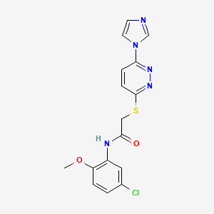 2-((6-(1H-imidazol-1-yl)pyridazin-3-yl)thio)-N-(5-chloro-2-methoxyphenyl)acetamide