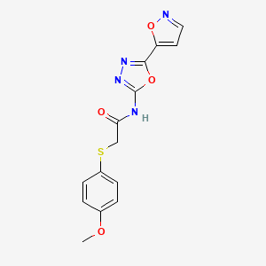 N-(5-(isoxazol-5-yl)-1,3,4-oxadiazol-2-yl)-2-((4-methoxyphenyl)thio)acetamide