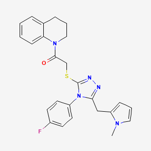 1-(3,4-dihydroquinolin-1(2H)-yl)-2-((4-(4-fluorophenyl)-5-((1-methyl-1H-pyrrol-2-yl)methyl)-4H-1,2,4-triazol-3-yl)thio)ethanone