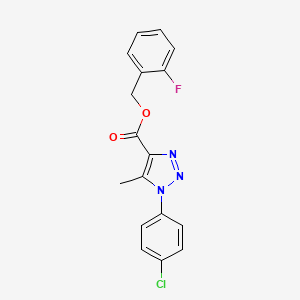 molecular formula C17H13ClFN3O2 B2503544 (2-fluorophenyl)methyl 1-(4-chlorophenyl)-5-methyl-1H-1,2,3-triazole-4-carboxylate CAS No. 946214-44-4