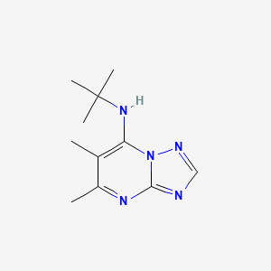 molecular formula C11H17N5 B2503551 N-tert-butyl-5,6-dimethyl-[1,2,4]triazolo[1,5-a]pyrimidin-7-amine CAS No. 2320854-54-2