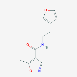 molecular formula C11H12N2O3 B2503554 N-[2-(FURAN-3-YL)ETHYL]-5-METHYL-1,2-OXAZOLE-4-CARBOXAMIDE CAS No. 1428373-77-6