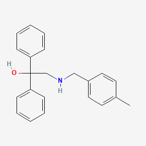 molecular formula C22H23NO B2503585 2-[(4-Methylbenzyl)amino]-1,1-diphenyl-1-ethanol CAS No. 306977-66-2