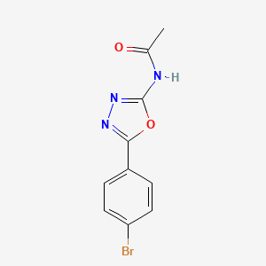 molecular formula C10H8BrN3O2 B2503617 N-[5-(4-bromophenyl)-1,3,4-oxadiazol-2-yl]acetamide CAS No. 53961-75-4