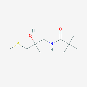 molecular formula C10H21NO2S B2503626 N-(2-hydroxy-2-methyl-3-(methylthio)propyl)pivalamide CAS No. 1396768-72-1