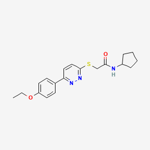 molecular formula C19H23N3O2S B2503648 N-cyclopentyl-2-{[6-(4-ethoxyphenyl)pyridazin-3-yl]sulfanyl}acetamide CAS No. 894000-01-2