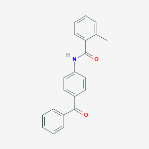 molecular formula C21H17NO2 B250365 N-(4-benzoylphenyl)-2-methylbenzamide 