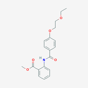 molecular formula C19H21NO5 B250368 Methyl 2-{[4-(2-ethoxyethoxy)benzoyl]amino}benzoate 