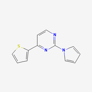 molecular formula C12H9N3S B2503703 2-(1H-Pyrrol-1-yl)-4-thien-2-ylpyrimidine CAS No. 478260-00-3