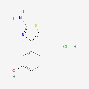 molecular formula C9H9ClN2OS B2503757 3-(2-amino-4-thiazolyl)Phenol hydrochloride CAS No. 1050556-38-1; 155983-86-1