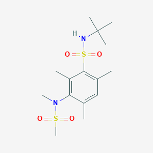 molecular formula C15H26N2O4S2 B2503759 N-tert-butyl-2,4,6-trimethyl-3-(N-methylmethanesulfonamido)benzene-1-sulfonamide CAS No. 881938-14-3