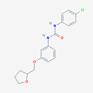 molecular formula C18H19ClN2O3 B250378 N-(4-chlorophenyl)-N'-[3-(tetrahydro-2-furanylmethoxy)phenyl]urea 