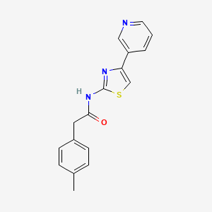 molecular formula C17H15N3OS B2503821 N-(4-(pyridin-3-yl)thiazol-2-yl)-2-(p-tolyl)acetamide CAS No. 923492-06-2