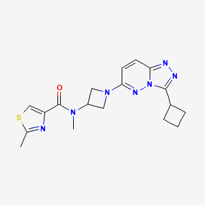 molecular formula C18H21N7OS B2503834 N-(1-{3-cyclobutyl-[1,2,4]triazolo[4,3-b]pyridazin-6-yl}azetidin-3-yl)-N,2-dimethyl-1,3-thiazole-4-carboxamide CAS No. 2201579-87-3
