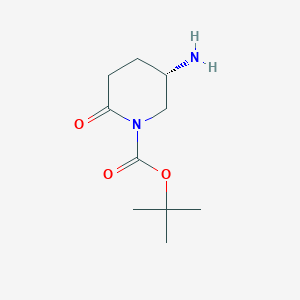 molecular formula C10H18N2O3 B2503841 Tert-butyl (5S)-5-amino-2-oxopiperidine-1-carboxylate CAS No. 1931921-55-9