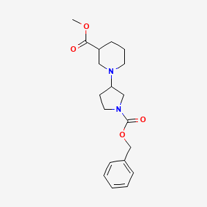 molecular formula C19H26N2O4 B2503851 Methyl 1-(1-(benzyloxycarbonyl) pyrrolidin-3-yl)piperidine-3-carboxylate CAS No. 1823246-78-1