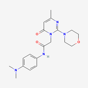 molecular formula C19H25N5O3 B2503854 N-[4-(dimethylamino)phenyl]-2-[4-methyl-2-(morpholin-4-yl)-6-oxo-1,6-dihydropyrimidin-1-yl]acetamide CAS No. 1251677-96-9