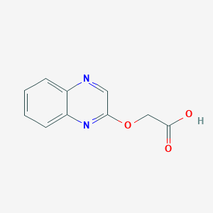 molecular formula C10H8N2O3 B2503888 2-(quinoxalin-2-yloxy)acetic acid CAS No. 439106-64-6
