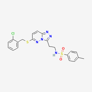 B2503913 N-(2-(6-((2-chlorobenzyl)thio)-[1,2,4]triazolo[4,3-b]pyridazin-3-yl)ethyl)-4-methylbenzenesulfonamide CAS No. 872998-27-1