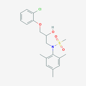 molecular formula C19H24ClNO4S B2503915 N-[3-(2-chlorophenoxy)-2-hydroxypropyl]-N-(2,4,6-trimethylphenyl)methanesulfonamide CAS No. 1040643-84-2