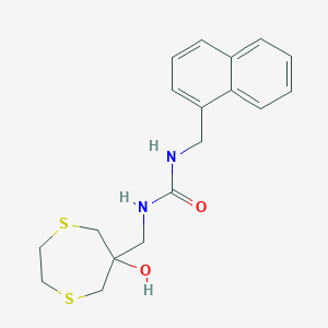 1-[(6-Hydroxy-1,4-dithiepan-6-yl)methyl]-3-(naphthalen-1-ylmethyl)urea