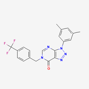 3-(3,5-Dimethylphenyl)-6-[[4-(trifluoromethyl)phenyl]methyl]triazolo[4,5-d]pyrimidin-7-one