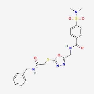 N-((5-((2-(benzylamino)-2-oxoethyl)thio)-1,3,4-oxadiazol-2-yl)methyl)-4-(N,N-dimethylsulfamoyl)benzamide