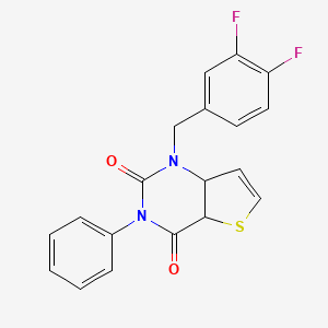 1-[(3,4-difluorophenyl)methyl]-3-phenyl-1H,2H,3H,4H-thieno[3,2-d]pyrimidine-2,4-dione