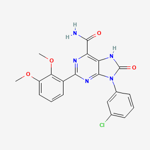 9-(3-chlorophenyl)-2-(2,3-dimethoxyphenyl)-8-oxo-8,9-dihydro-7H-purine-6-carboxamide