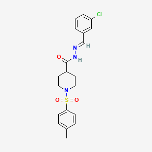 N'-[(1E)-(3-chlorophenyl)methylidene]-1-(4-methylbenzenesulfonyl)piperidine-4-carbohydrazide