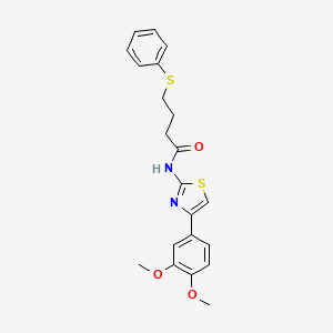 N-(4-(3,4-dimethoxyphenyl)thiazol-2-yl)-4-(phenylthio)butanamide