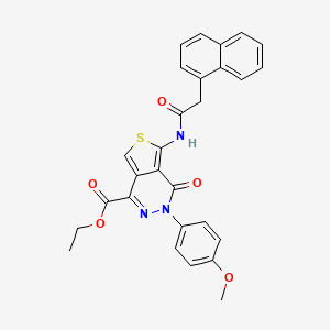 Ethyl 3-(4-methoxyphenyl)-5-(2-(naphthalen-1-yl)acetamido)-4-oxo-3,4-dihydrothieno[3,4-d]pyridazine-1-carboxylate