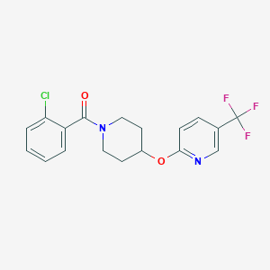 (2-Chlorophenyl)(4-((5-(trifluoromethyl)pyridin-2-yl)oxy)piperidin-1-yl)methanone