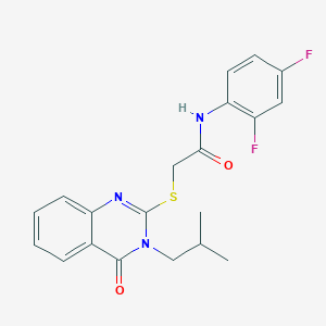 N-(2,4-difluorophenyl)-2-{[3-(2-methylpropyl)-4-oxo-3,4-dihydroquinazolin-2-yl]sulfanyl}acetamide